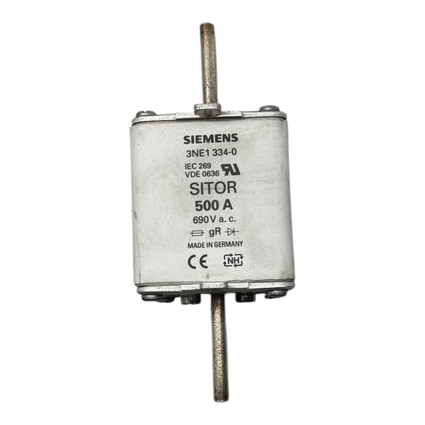 Siemens 3NE1334-0 SITOR-Sicherungseinsatz Sicherung 500A 690V NH2 Gr.2 100kA