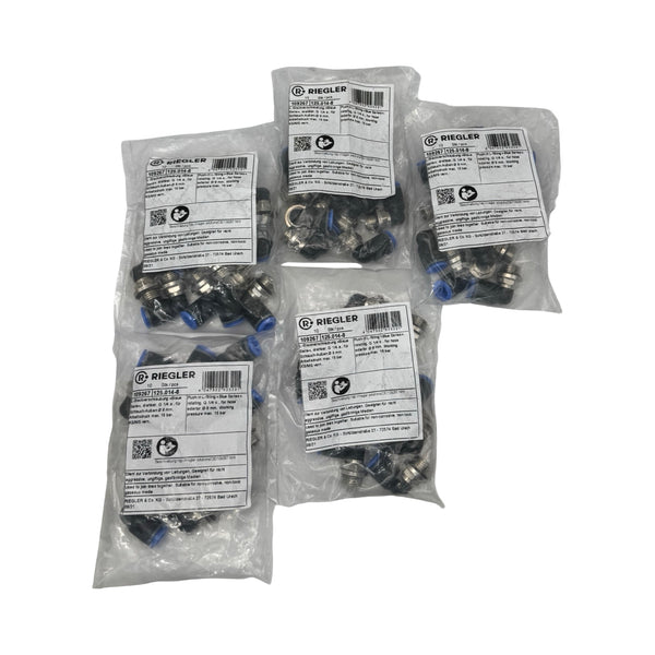 50x Riegler 109267 125.014-8 L-Steckverschraubung G1/4 Ø8mm Pneumatik