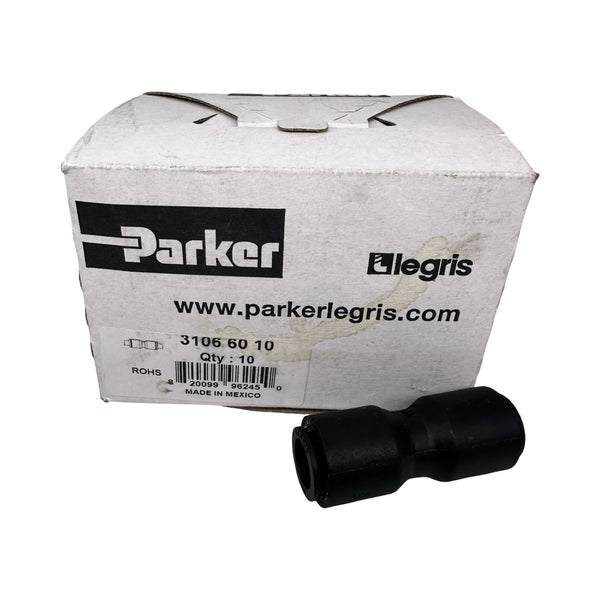 10x Parker Legris 31066010 Pneumatik Steckverbinder Reduzierverbinder