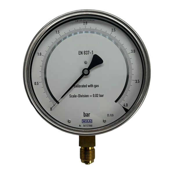 WIKA 312.20.160 Manometer Feinmessmanometer 4bar G1/2B unten 160mm