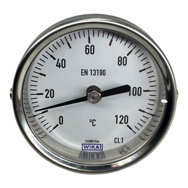 WIKA A52.063/1 Bimetallthermometer 0–120°C Ø63mm 45x8mm Fühler Neu
