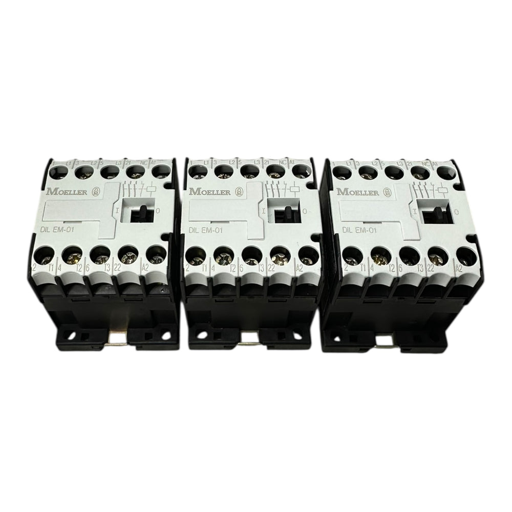 3x Moeller DIL EM-01 Schütz Kontactor 20A 400V AC-3 EM01 Spule A1/A2