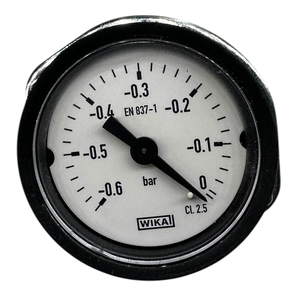 WIKA Manometer -0,6 bis 0 bar Vakuummeter EN 837-1 CL 2.5 Messgerät Neu