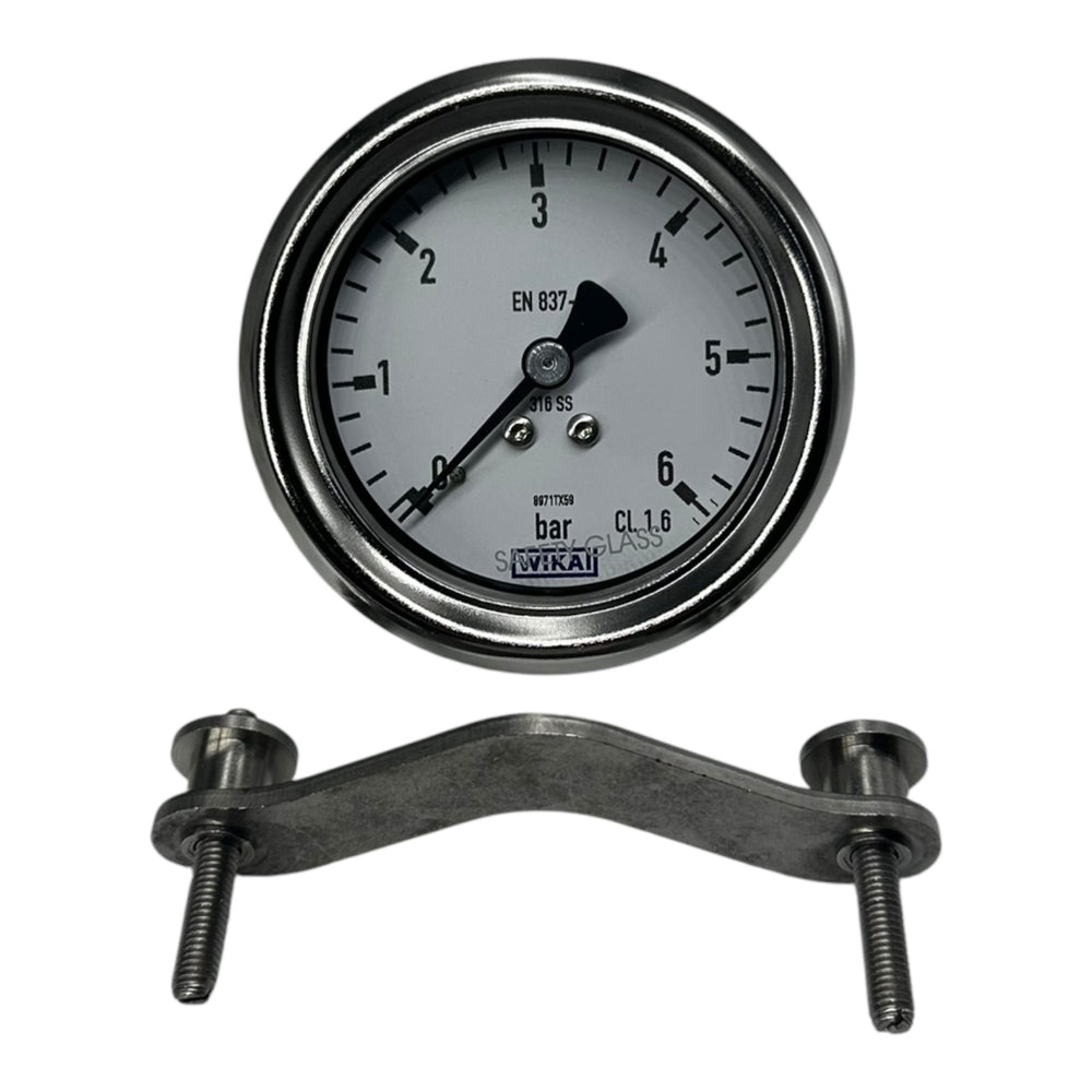 WIKA Manometer 232.50.063 6 bar G1/4B unten Edelstahl 63mm Druckmesser