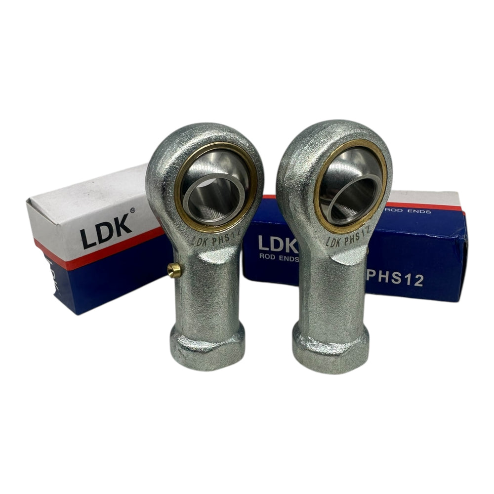 2x LDK PHS12 Gelenkkopf M12 Innengewinde Wartungsöffnung Lagerauge