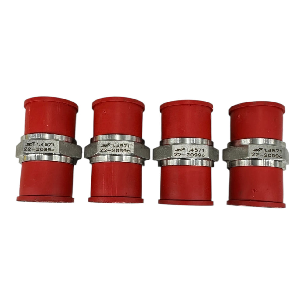4x Schwer SR-505G12 Doppel-Einschraubstutzen G1/2” Edelstahl 1.4571 PC-208x15