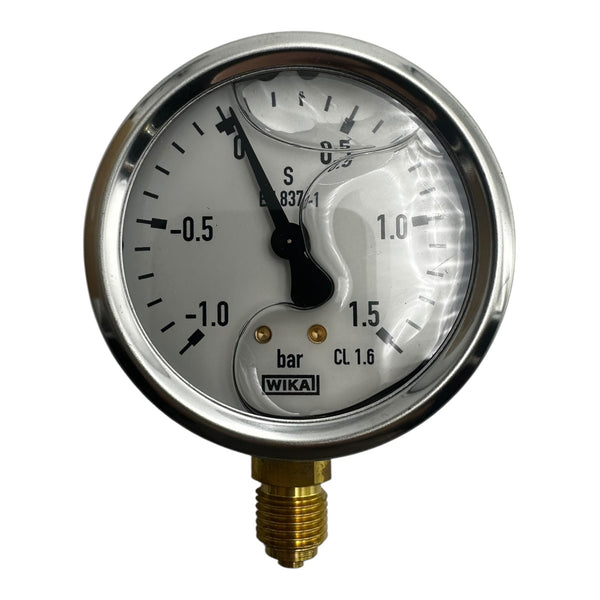 WIKA Manometer 213.53.063 -1/+1,5 bar G1/4B Ø63mm Unteranschluss CL1.6