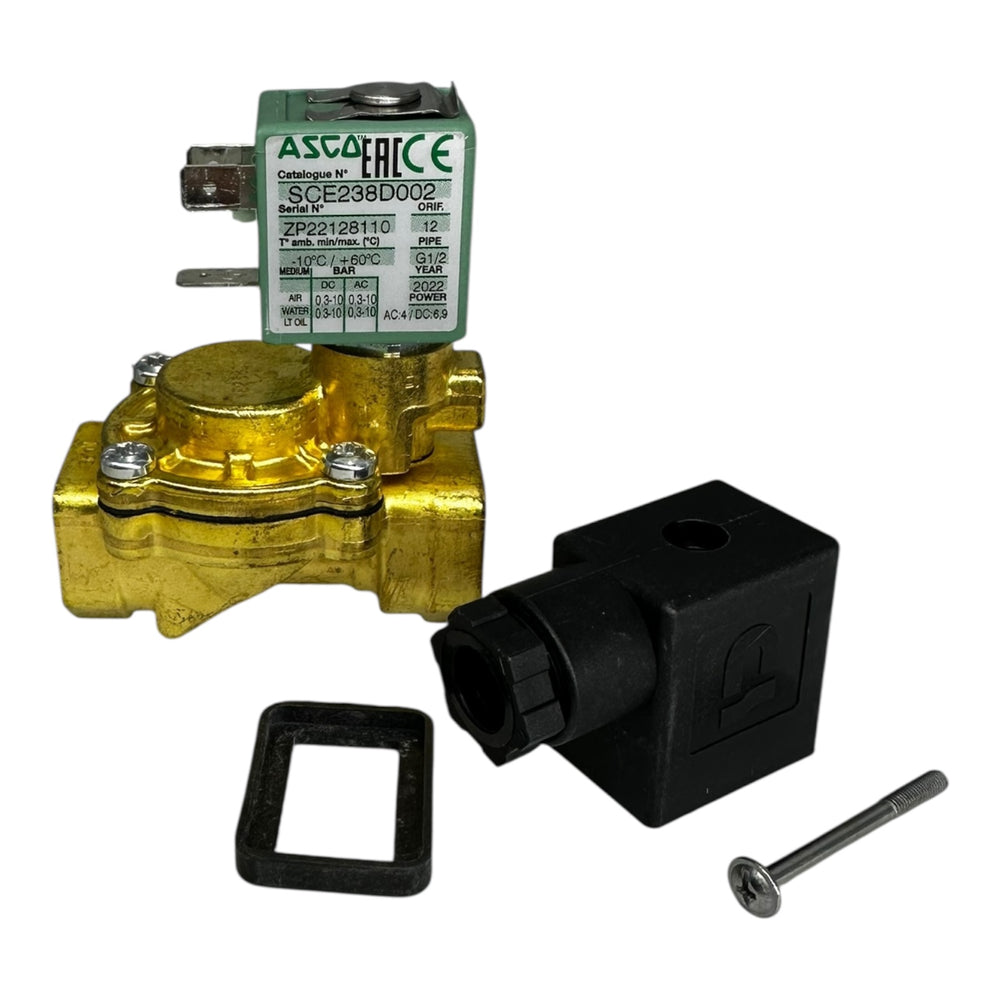ASCO Magnetventil SCE238D002 G1/2 24/50-60V Messingventil Luft Wasser Öl 10bar