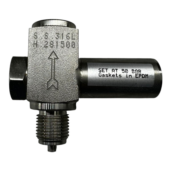 Sicherheitsventil 1/2” Edelstahl 316L Set 50 bar EPDM Dichtung Überdruckventil