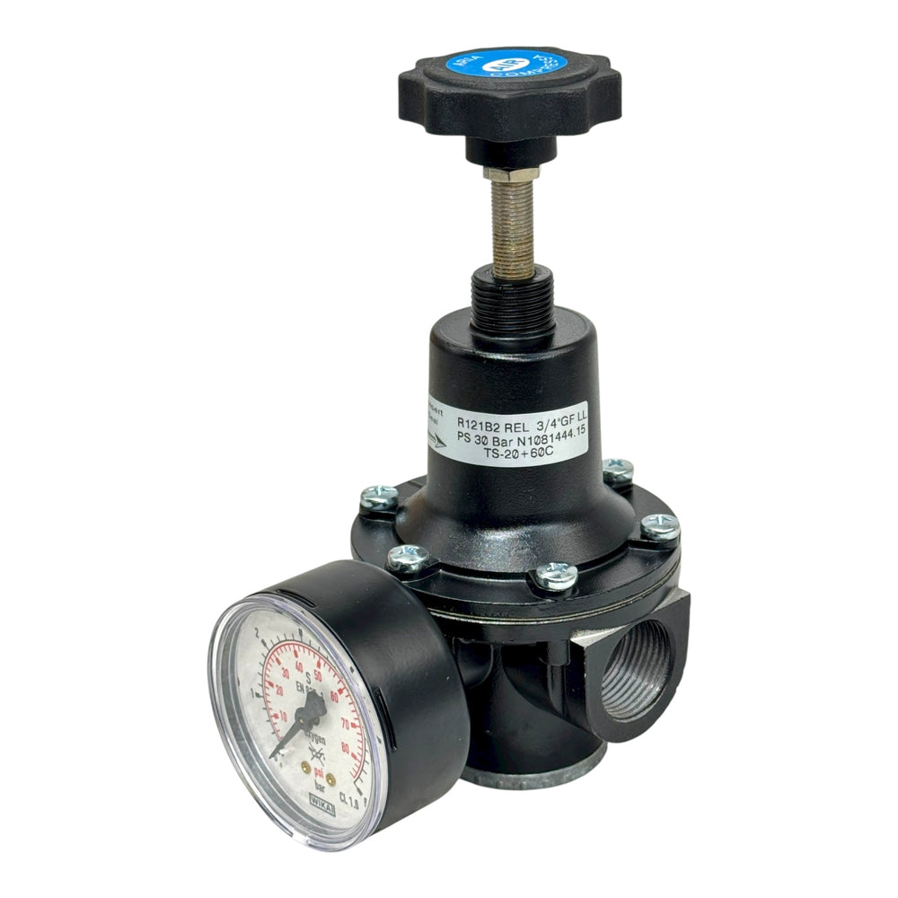 ID Druckminderer R121B2 REL 3/4” GF LL 30bar 0,3–30bar Regler mit Manometer WIKA