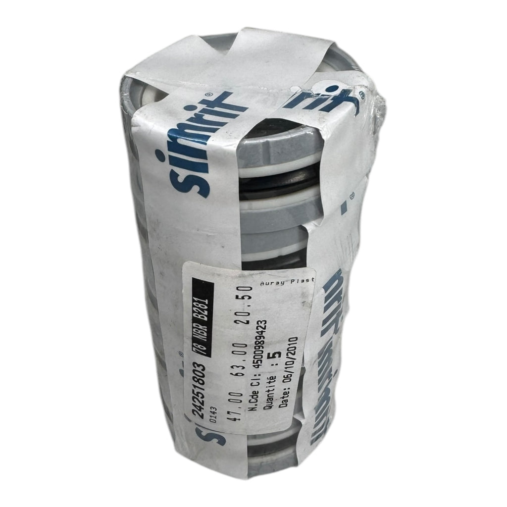 5x Simrit 24251803 4500989423 Hydraulik Kolbendichtung 63x47x20,5mm 80 NBR B281