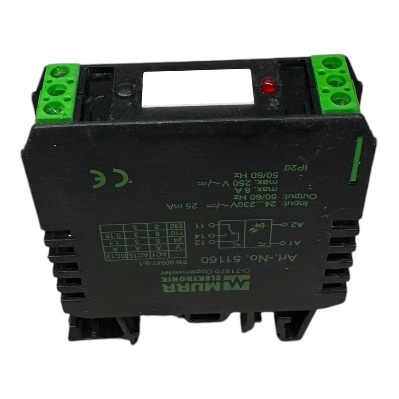 Murr Elektronik 51160 RMI 11 Ausgangsrelais 24-230 VAC/DC 7mA 8A 3polig