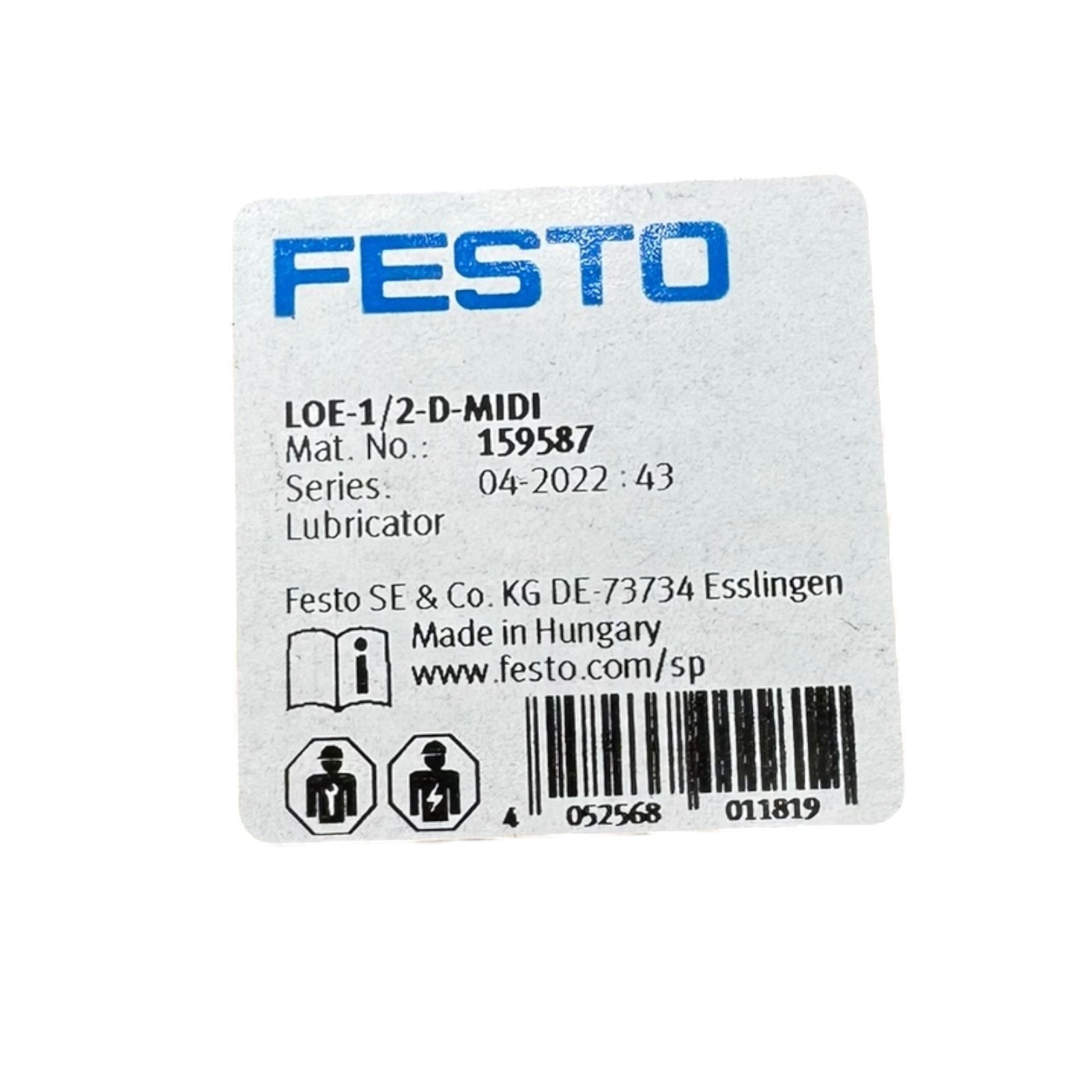 FESTO 159587 Öler LOE-1/2-D-MIDI Proportionalöler 1/2” 16bar Schmiergerät