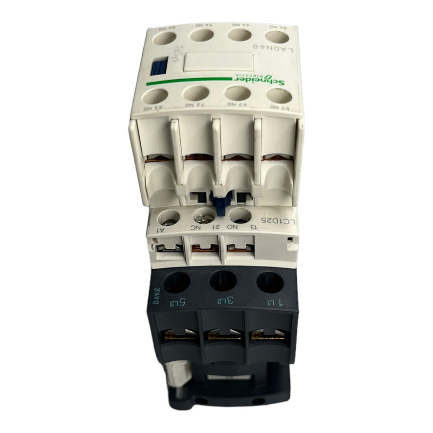 Schneider Electric LC1D25 Leistungsschütz 1S+1Ö 11kW 24V Hilfsschalter LADN40 4S
