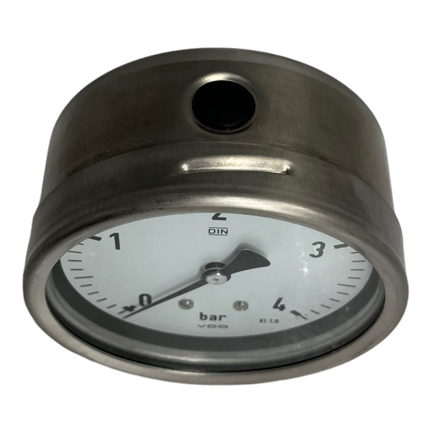 VDO Druckluft Manometer Edelstahl 0-4 bar Ø 100 mm Kl. 1.0  G 1/2 Waagerecht
