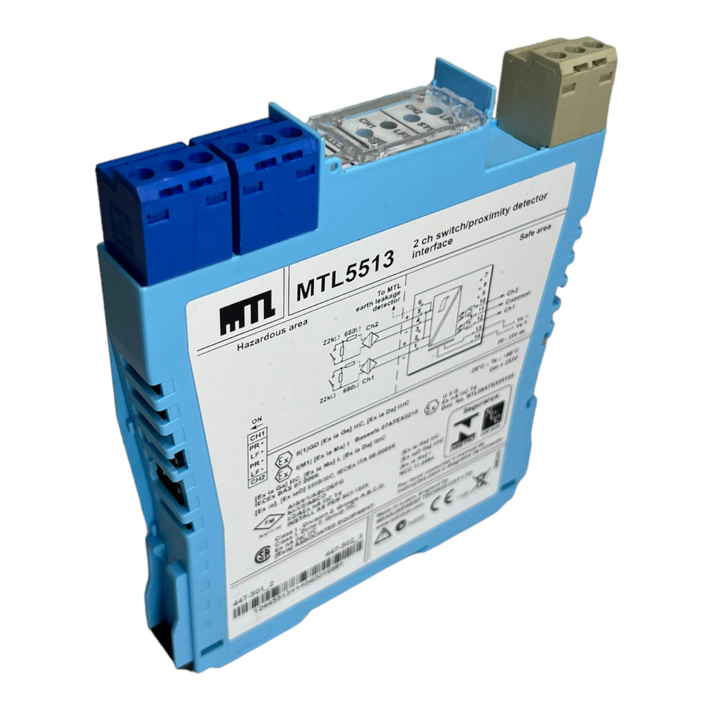 MTL5513 Zenerbarriere 2-kanalig NAMUR-Sensor Schalter 20→35VDC 14mA max. 10.5V