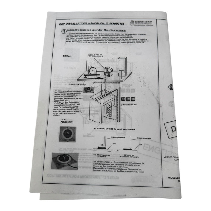 Micelect P-CCP-004 KM51269056 1250-Sin Base Conector Load Weighing Sensor Elevator