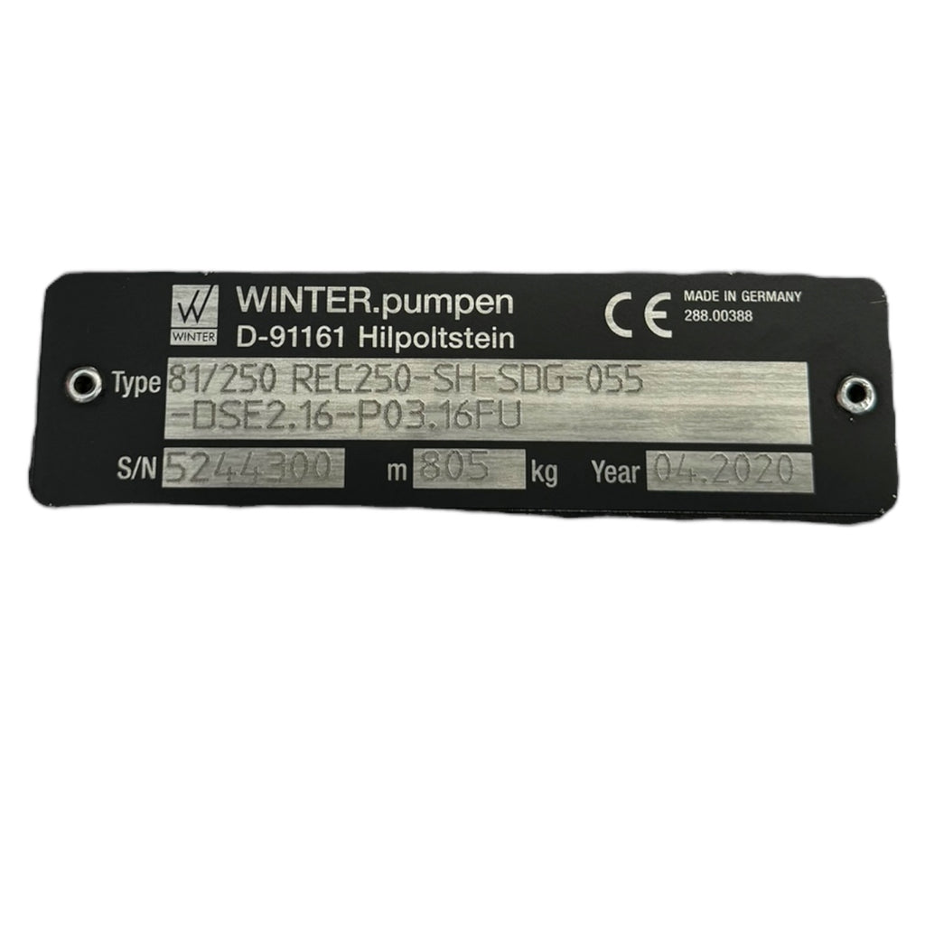 Winter ACM250M-2PHE 81/250U 81/250 REC250-SH-SDG-055 Sprinkler-Pumpe 55kW