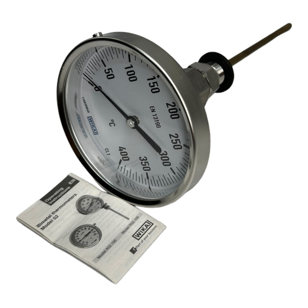 Wika A52.100/4 Druck- und Temperaturmesstechnik Manometer 0...400°C 140x6mm