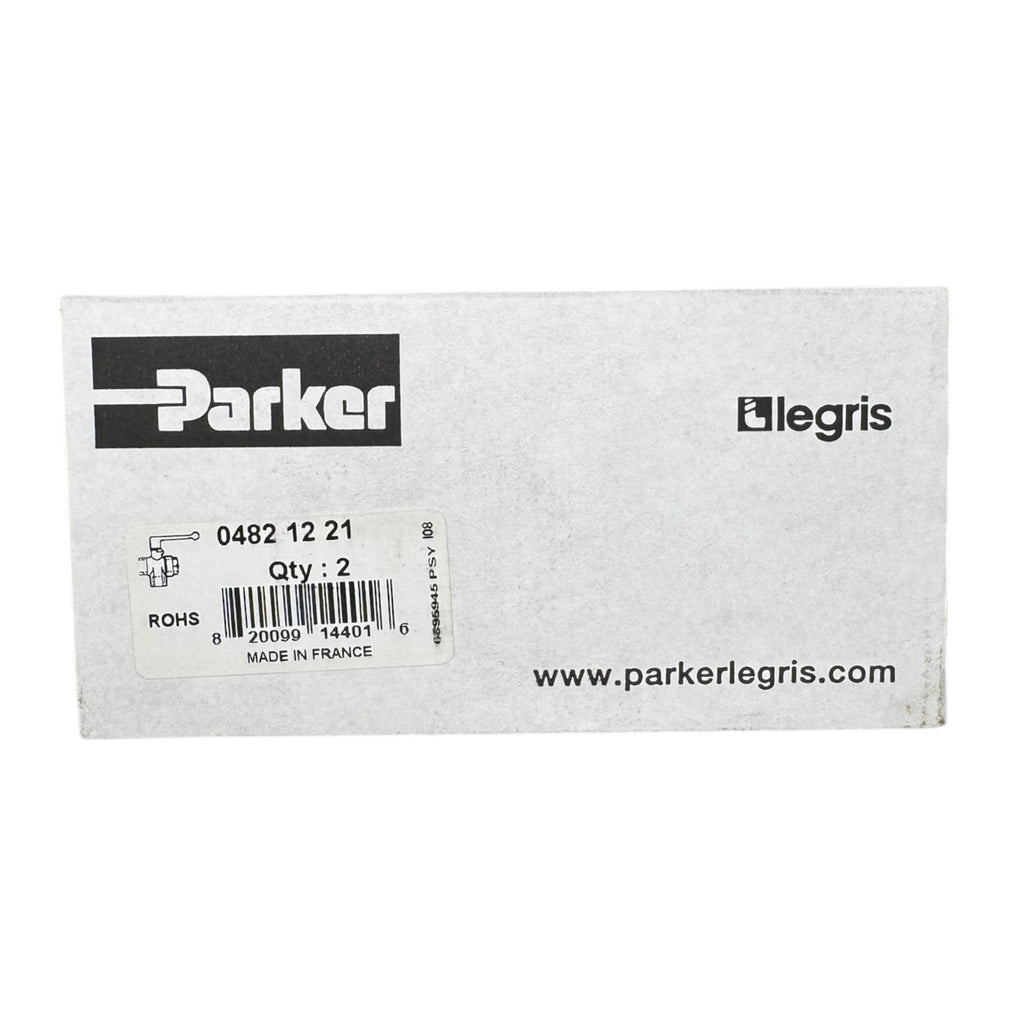 2x Parker 04821221 Kugelhahn 3-Wege L-Bohrung G1/2" 20bar NBR 12mm