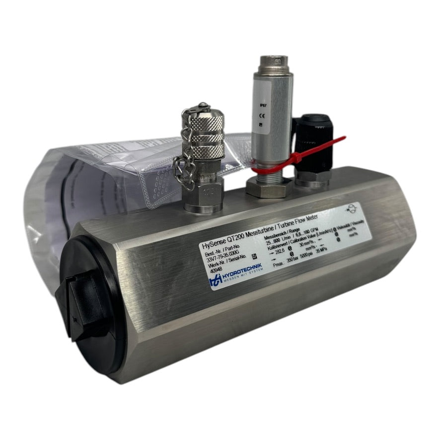 Hydrotechnik 33V7-79-35.030G HySense QT200 Messturbine Turbine Flow Meter 350bar