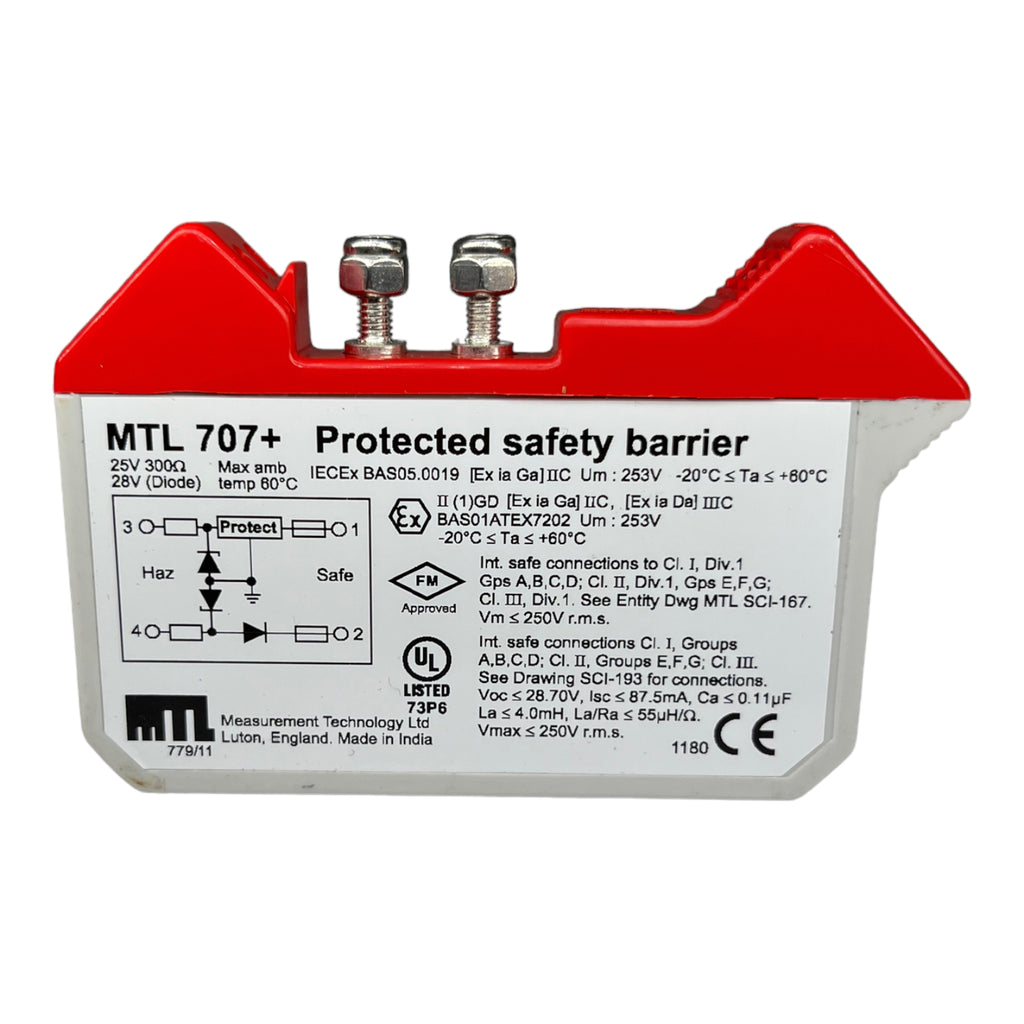 MTL707+ Überspannungsschutz Protected SAFETY BARRIER 25V 28V Diode 300Ω