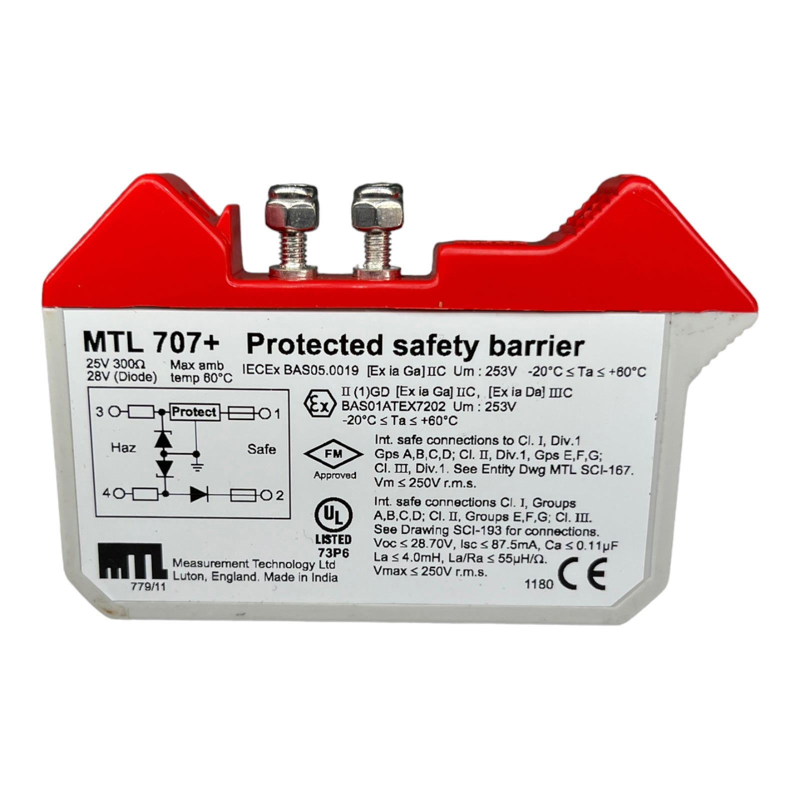 MTL707+ Überspannungsschutz Protected SAFETY BARRIER 25V 28V Diode 300Ω