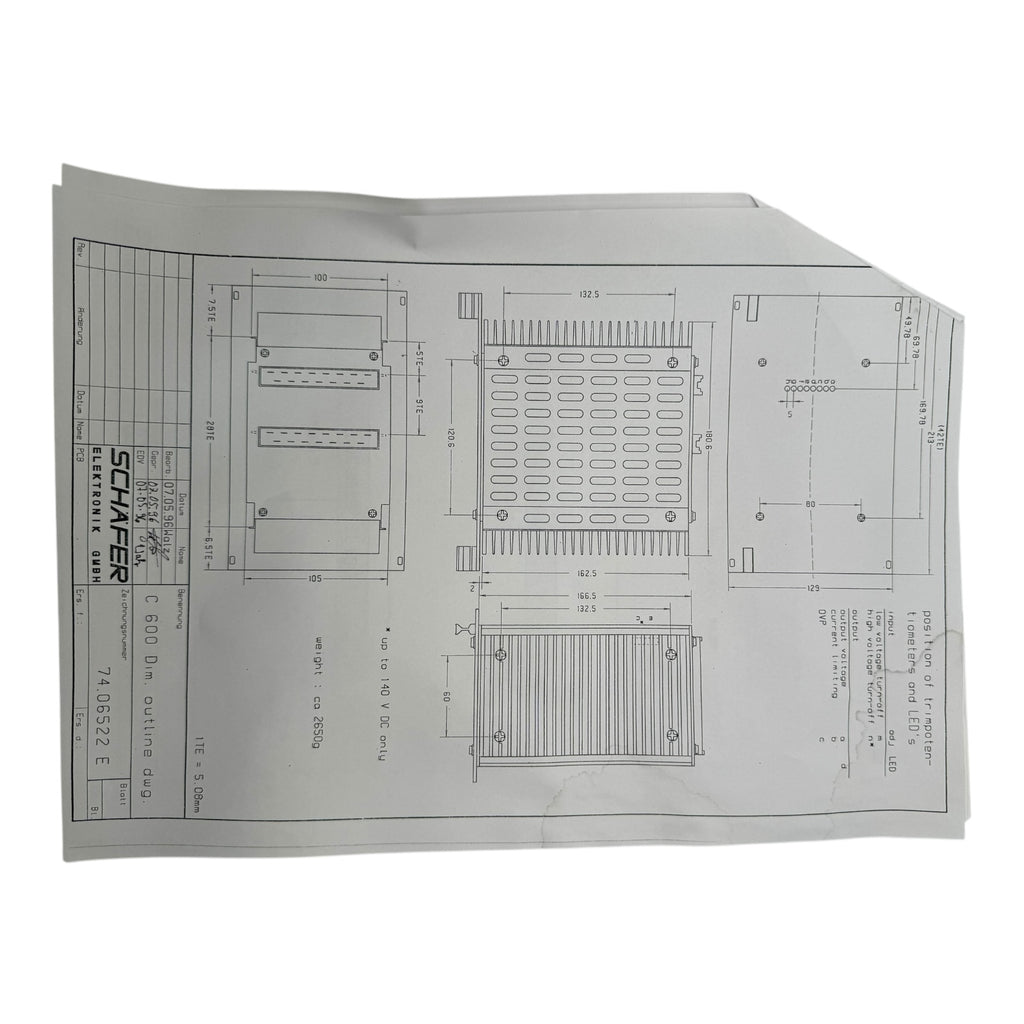 XP Power 0506-241168 6200672 S620 DC/DC-Wandler Umwandler 18-36VDC 19A 5VDC 50A