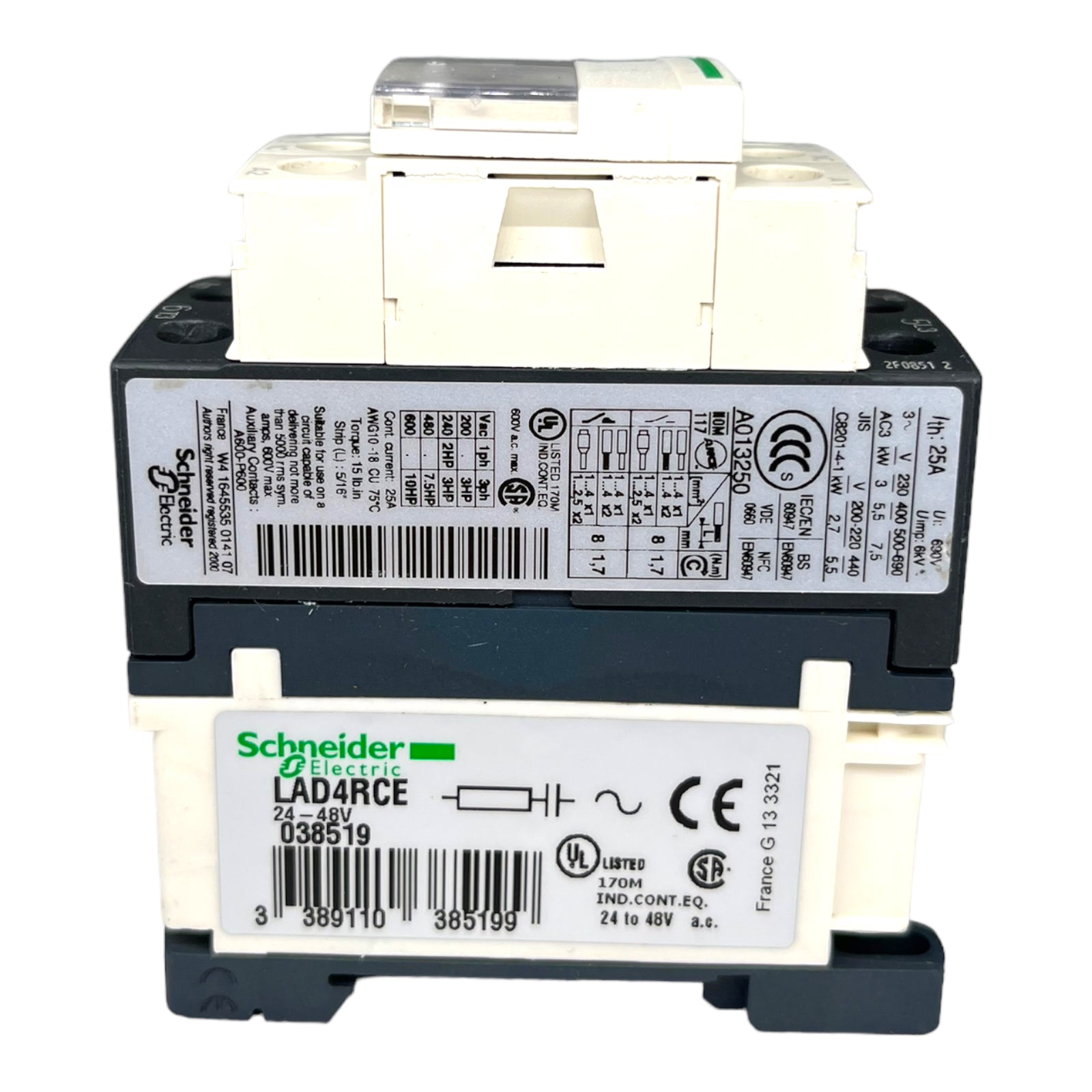 Schneider Electric LC1D12 Leistungsschütz 1S+1Ö 400V 5,5kW Spule 24V
