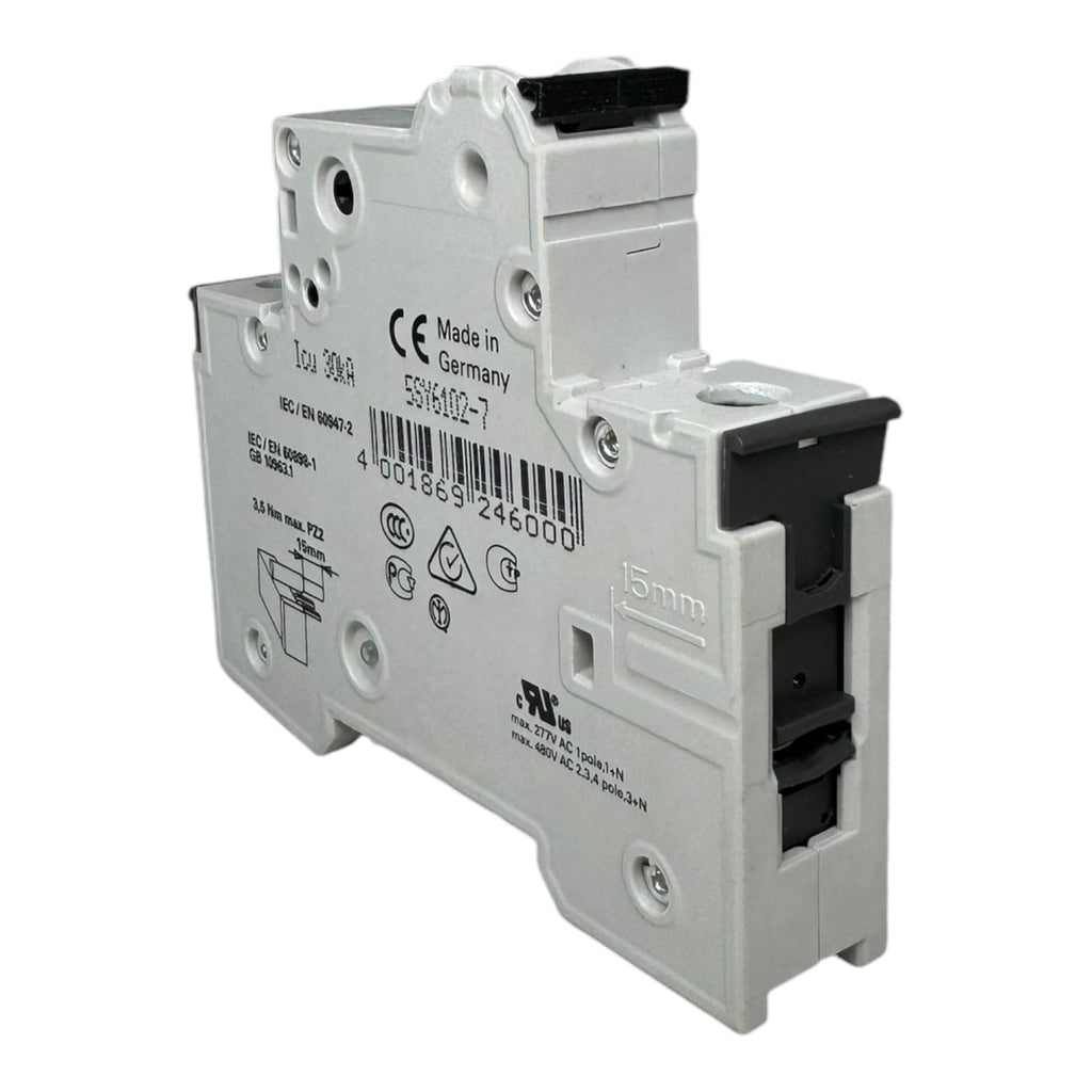 2x Siemens 5SY6102-7 5SY61-MCB-C2 Leistungsschutzschalter 230/400V 30kA 1polig