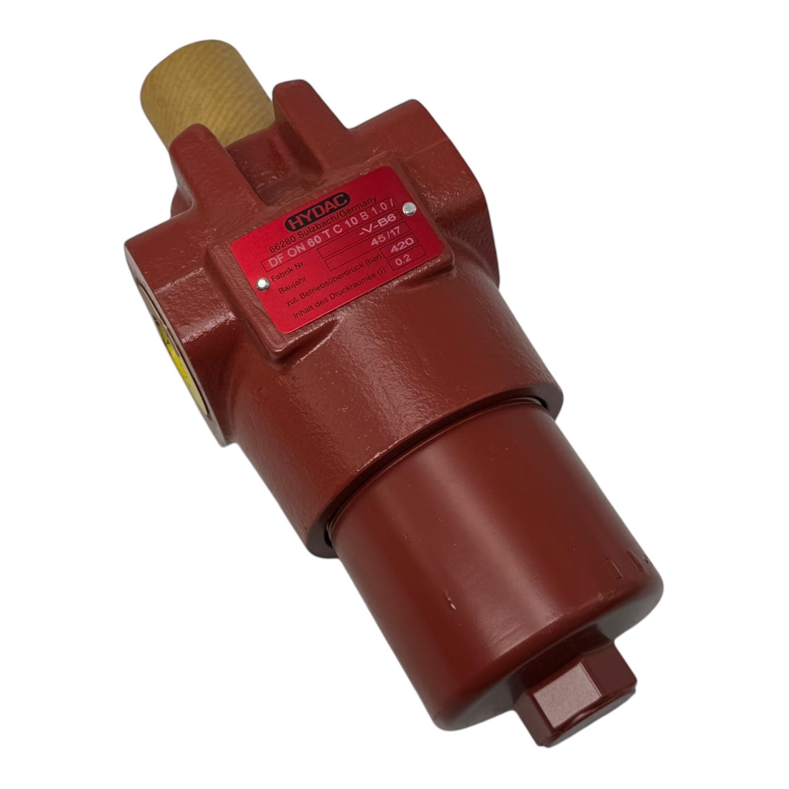 Hydac DF ON 60 TC 10 B 1.0 Druckfilter DF Reversible Oil Flow 3/4" 420bar 0.2L