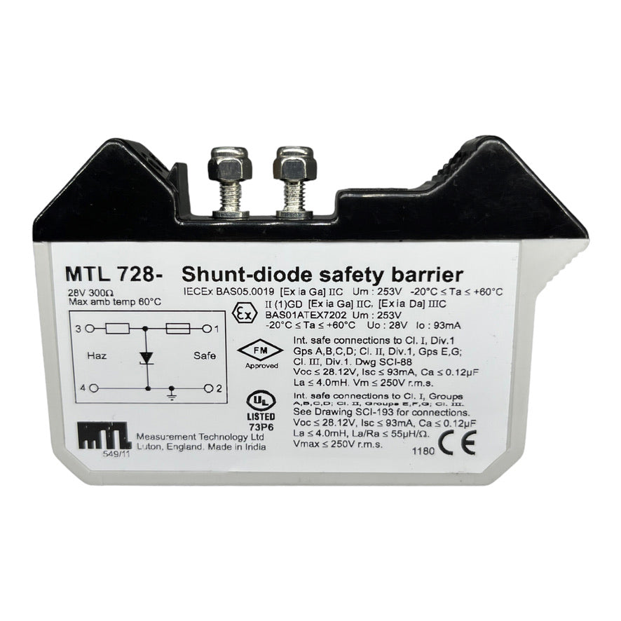 MTL MTL728- SHUNTDIODE SAFETY BARRIER Sicherheitsbarriere 28V 300Ω -20°C/+60°C