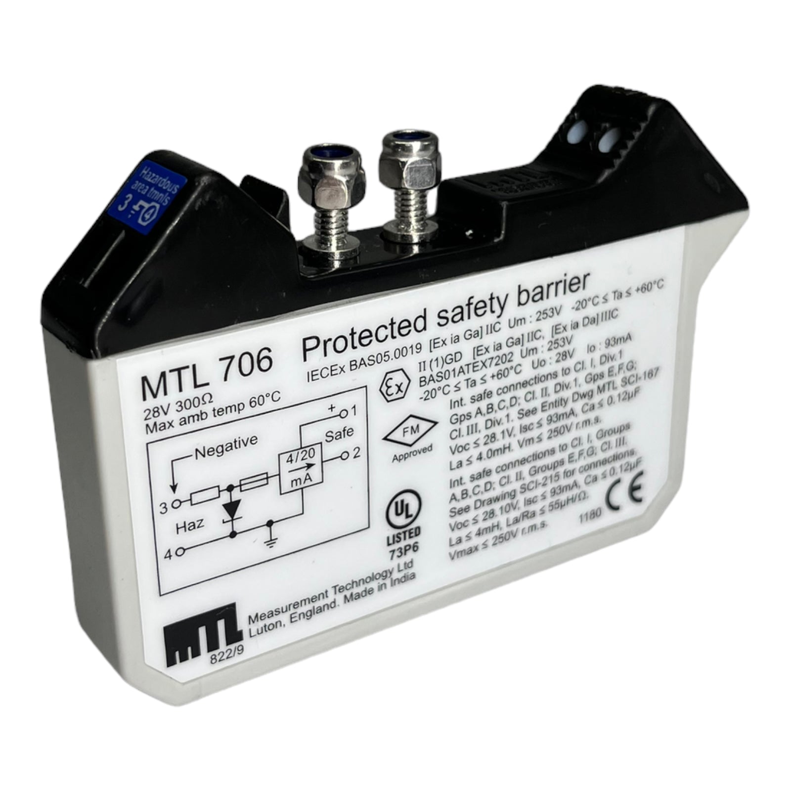 MTL706 Sicherungsschranke Protected SAFETY BARRIER 28V 300Ω 93mA -20°C...+60°C