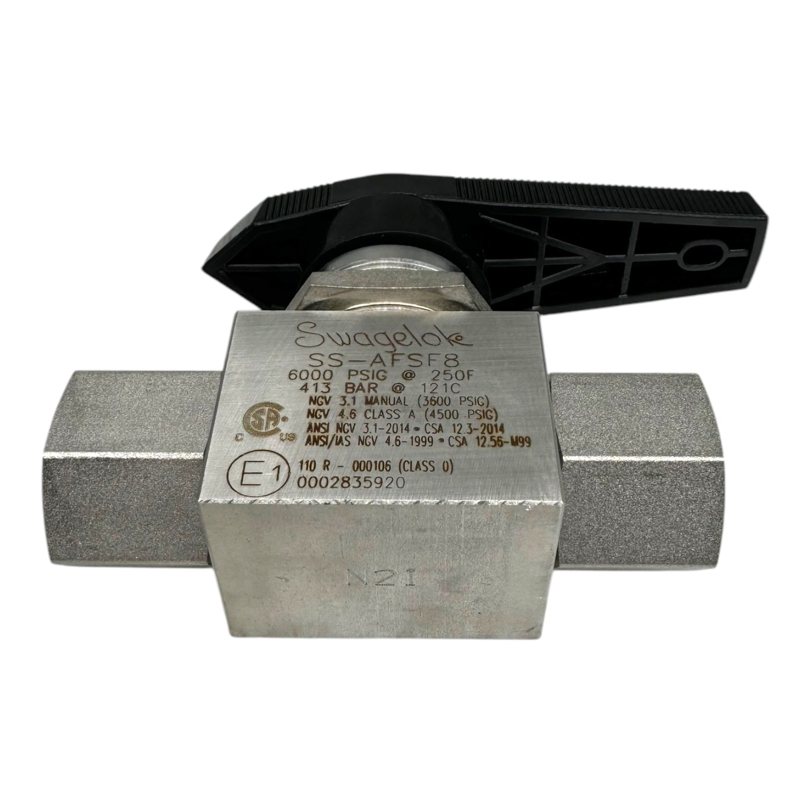 Swagelok SS-AFSF8 Hochdruck-Kugelhahn Edelstahl 3-teilig G1/2 NPT-Innengewinde 413bar
