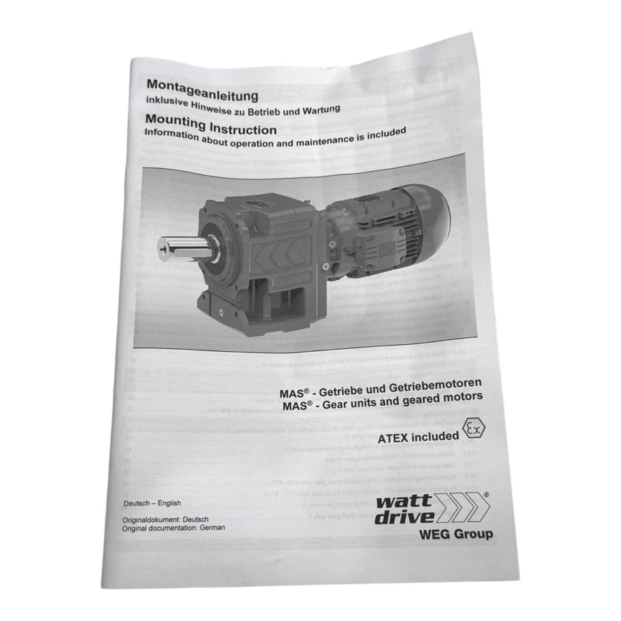WEG Watt Drive W21 SUA507B Schneckengetriebe Drehstrommotor 1,1kW 1455RPM BG90 B32