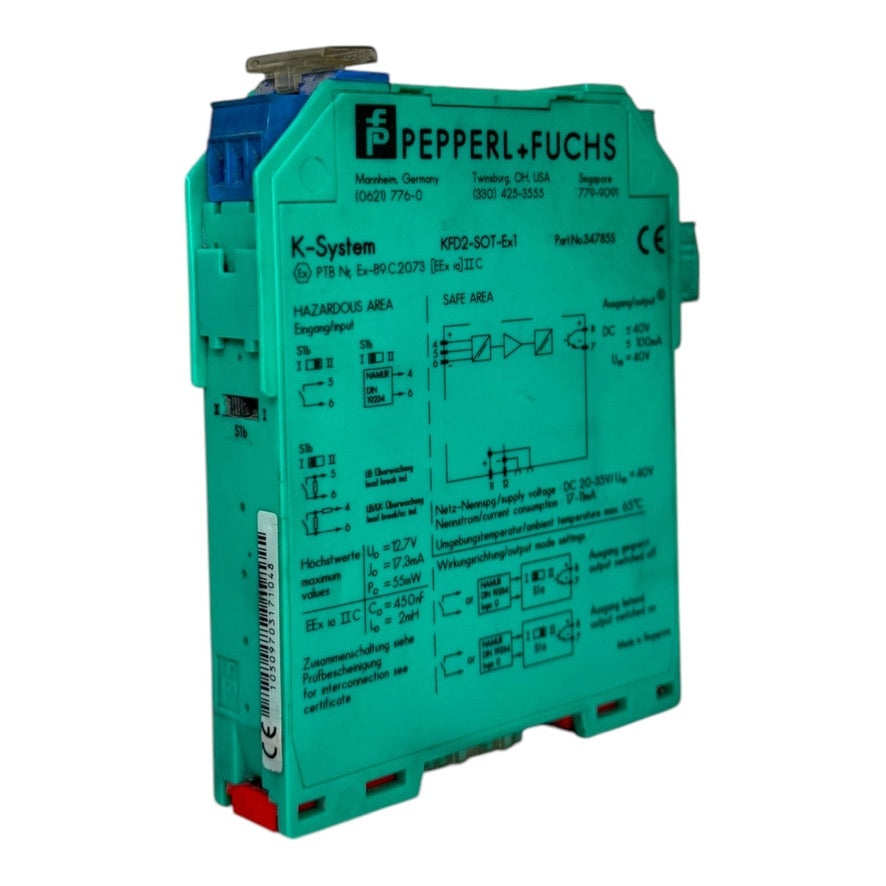 Pepperl+Fuchs KFD2-SOT-Ex1 34785S Sicherheitsrelais Modul Schaltverstärker SIL2