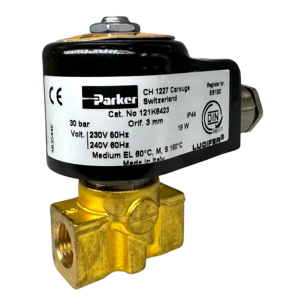Parker Lucifer 121K6423-876024-483824T1 2-Wege Magnetventil 1/4"G 3mm IP44 30bar