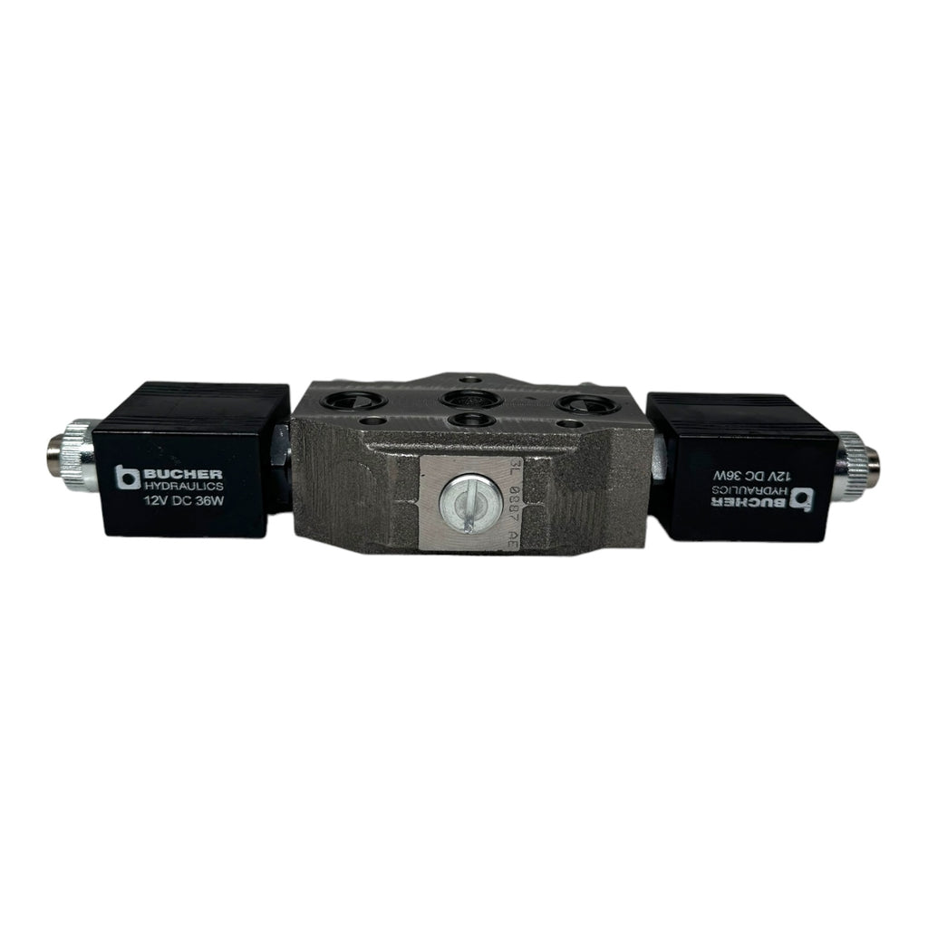 Bucher Hydraulics HDS11 64120 Steuerblock Wegeventil 2x Magnetspulen 12VDC 36W