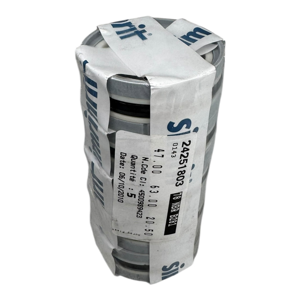 5x Simrit 24251803 4500989423 Hydraulik Kolbendichtung 63x47x20,5mm 80 NBR B281