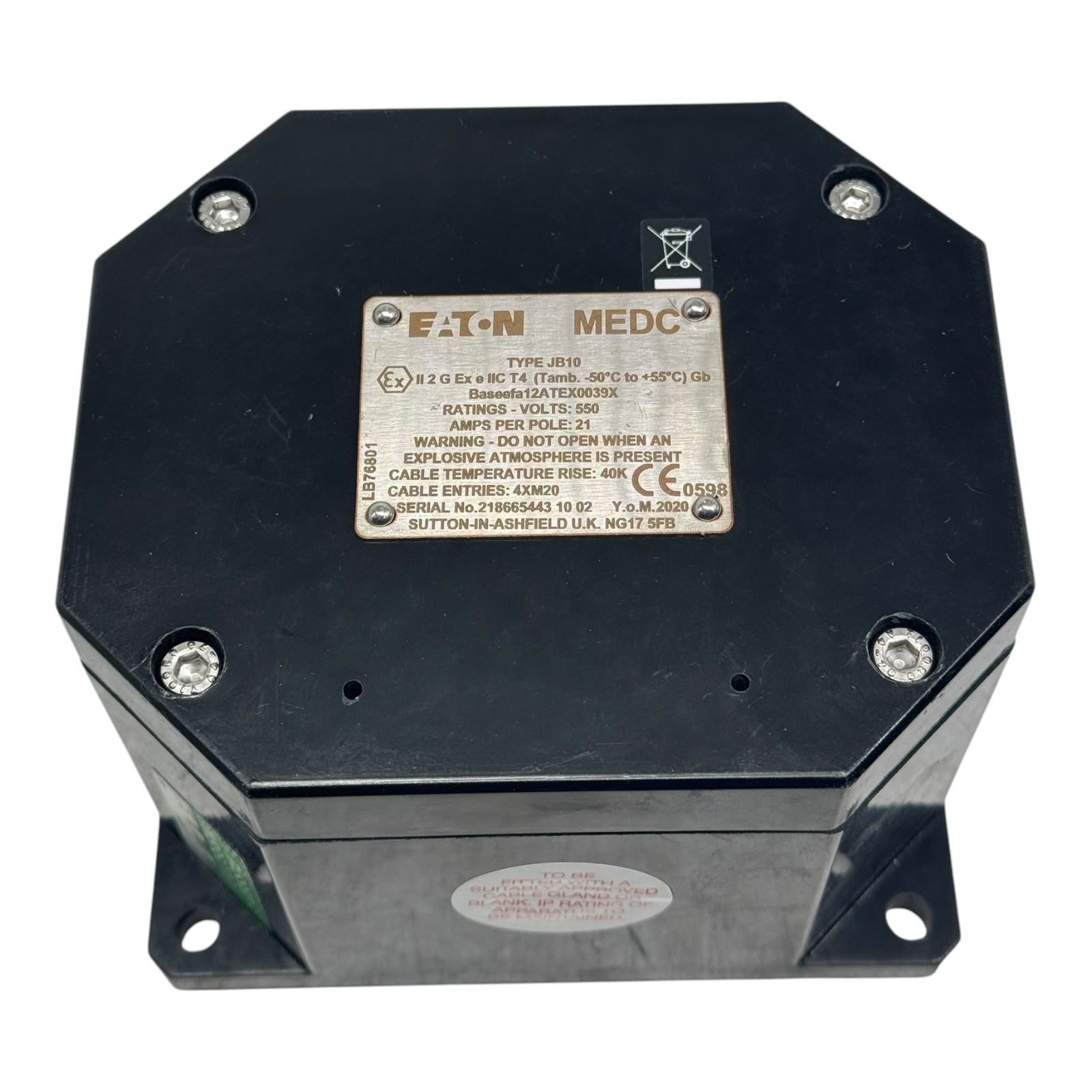 EATON JB10BB9NN2B5B8B11BNNN MEDC ATEX-Detektoren Verteiler Anschlusskasten
