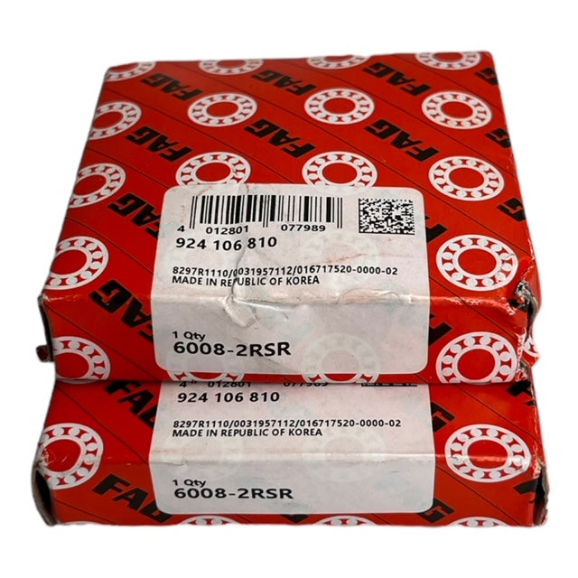 2x FAG 6008-2RSR einreihiges Rillenkugellager 40x68x15mm