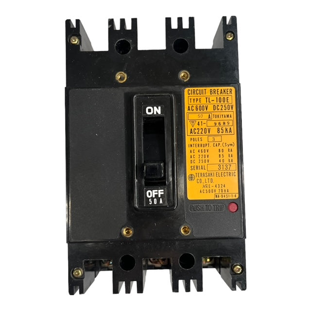 Terasaki Electric TL-100E Leistungsschalter Circuit Breaker 50A 3P 220V 85kA
