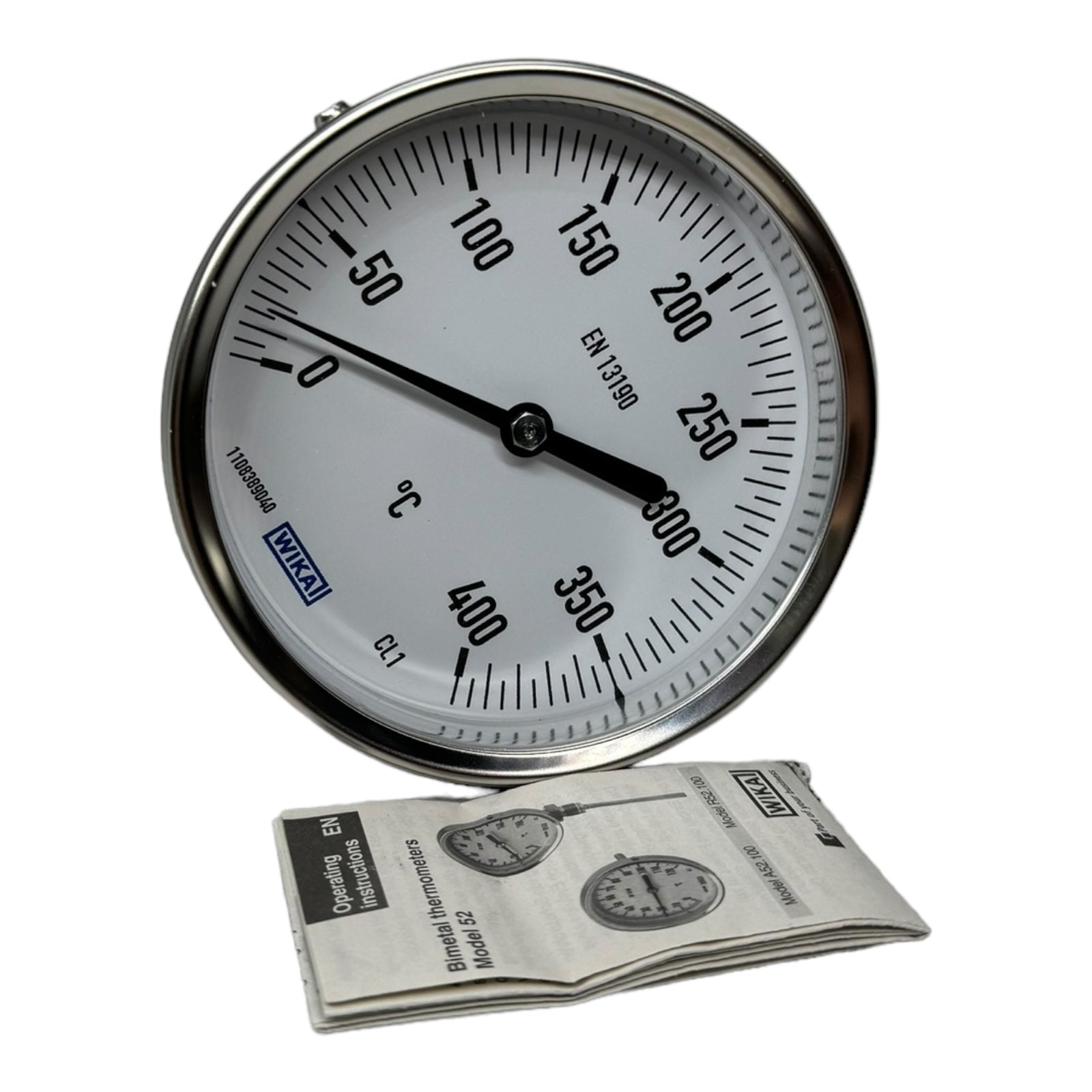 Wika A52.100/4 Druck- und Temperaturmesstechnik Manometer 0...400°C 140x6mm