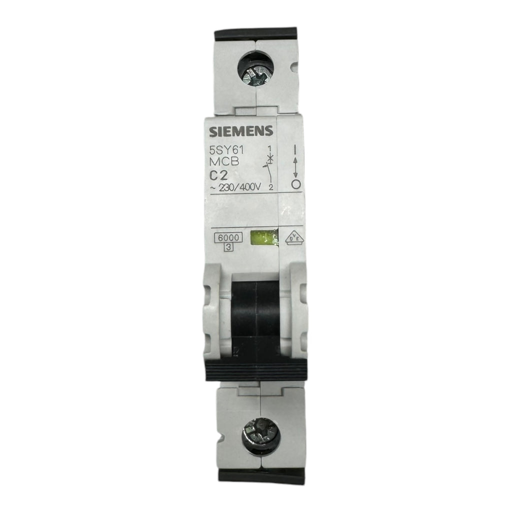 2x Siemens 5SY6102-7 5SY61-MCB-C2 Leistungsschutzschalter 230/400V 30kA 1polig