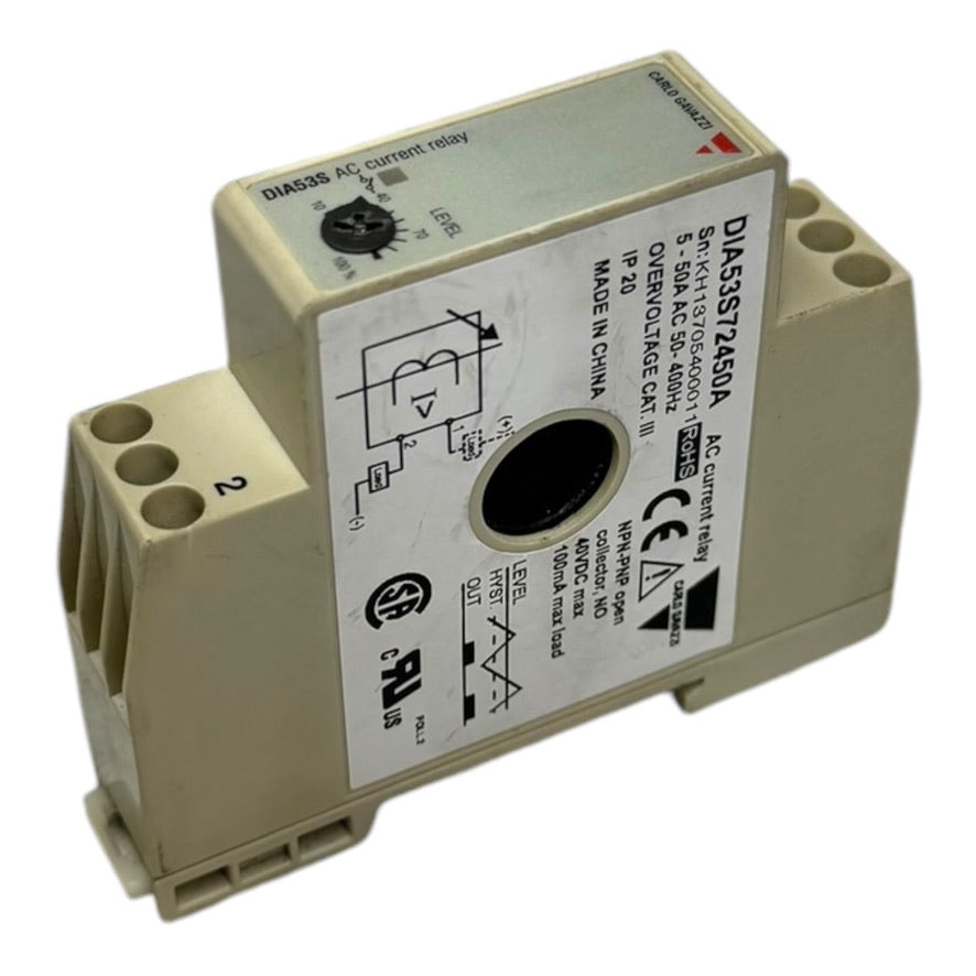 Carlo Gavazzi DIA53S72450A DIA53 Stromüberwachungsrelais 1Phase 100mA 5-50 AAC