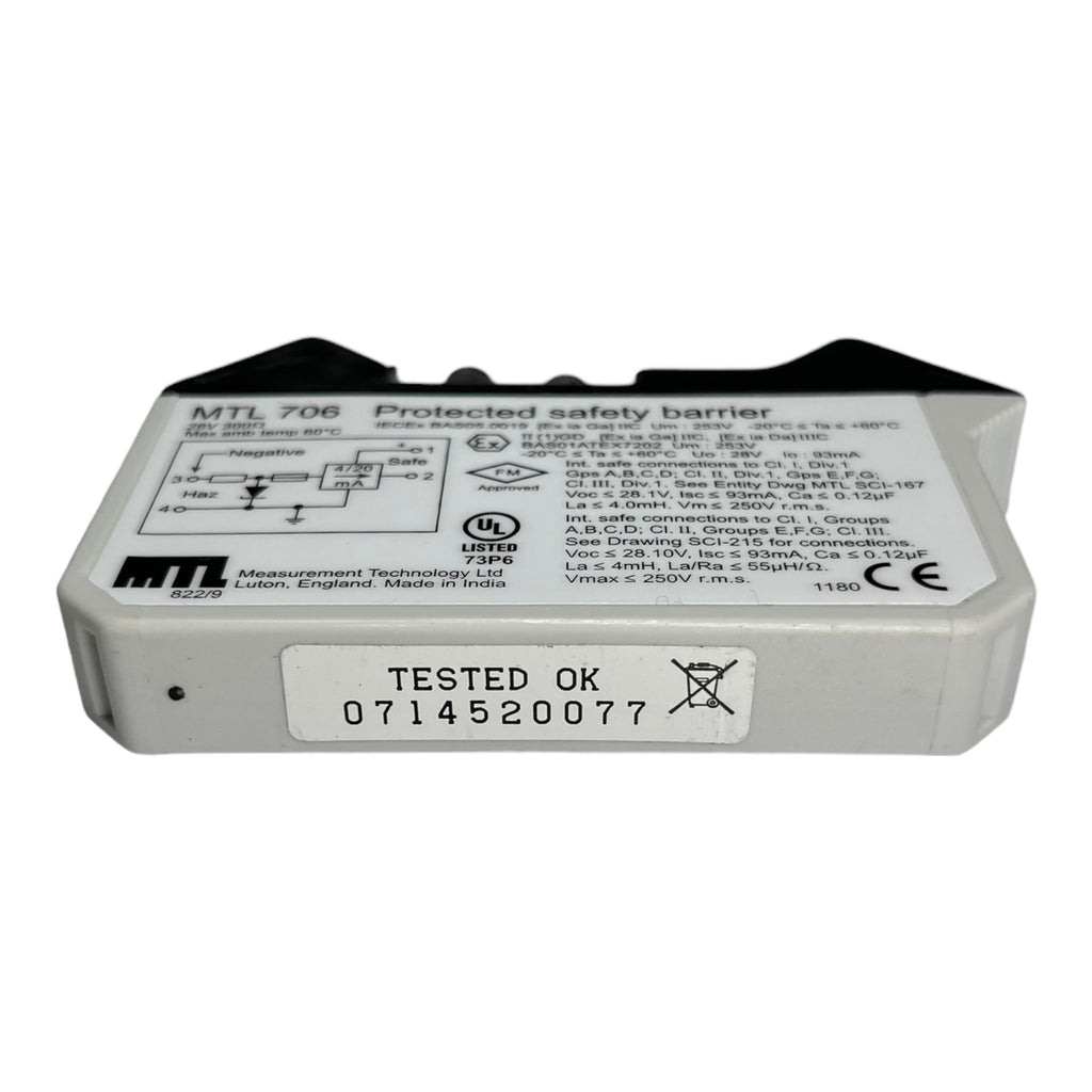 MTL706 Sicherungsschranke Protected SAFETY BARRIER 28V 300Ω 93mA -20°C...+60°C