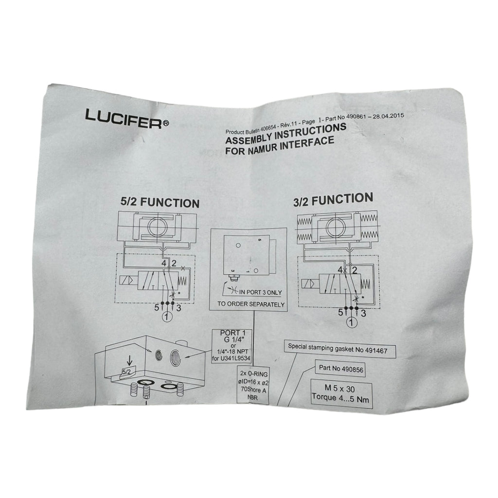 Parker Lucifer 481865C2D5BF 341L9534 481865C2 D5B F 5/2-Wege-Magnetventil mit Spule 10bar