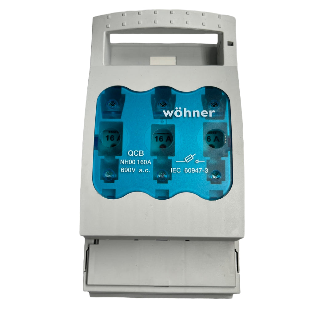 Wöhner QCB 33198 NH00 Sicherungslasttrennschalter Rahmenklemme 16A 3polig 690VAC