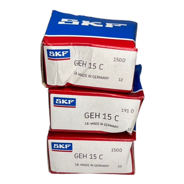 3x SKF GEH15C Radial-Gelenklager 15x30x16/10mm