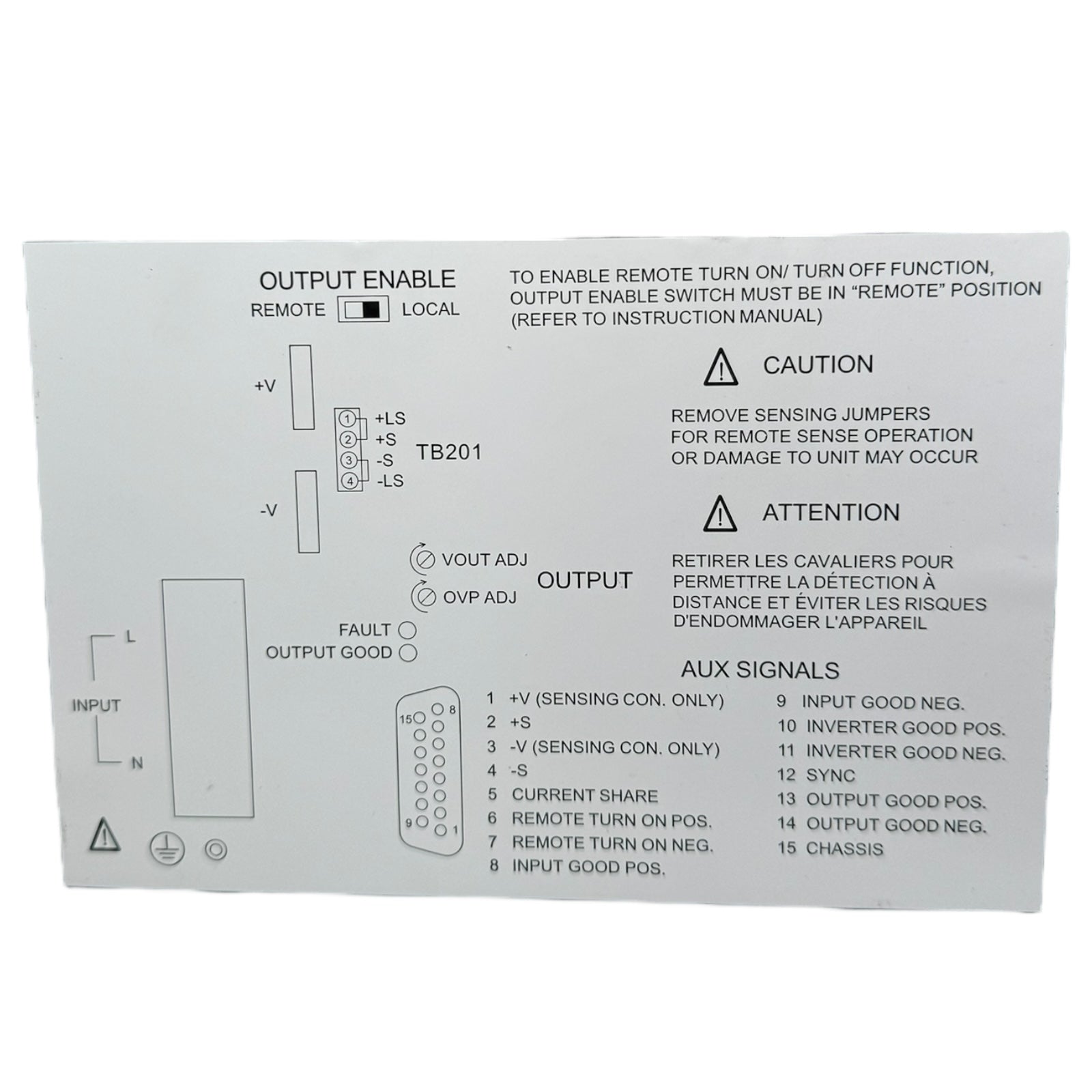 TDK LAMBDA LZS-A1000-3 Geregeltes Netzteil Schaltnetzteil 100-240VAC 47-63Hz 15A